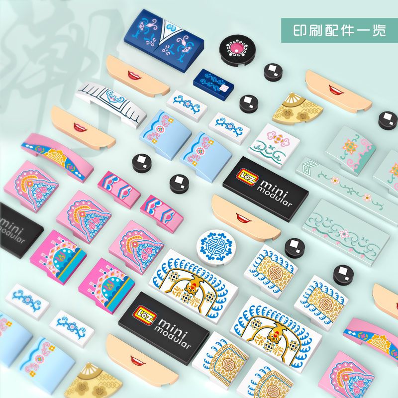 75687-Loz小颗粒积木 京剧刀马旦白蛇传国潮拼装拼插益智玩具儿童乐高-详情图