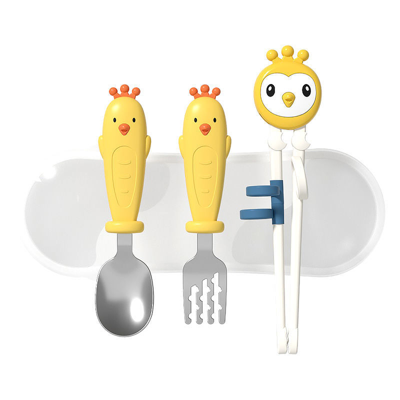 儿童筷子训练筷学习筷练习筷家用婴儿勺子辅食勺宝宝吃饭餐具套装