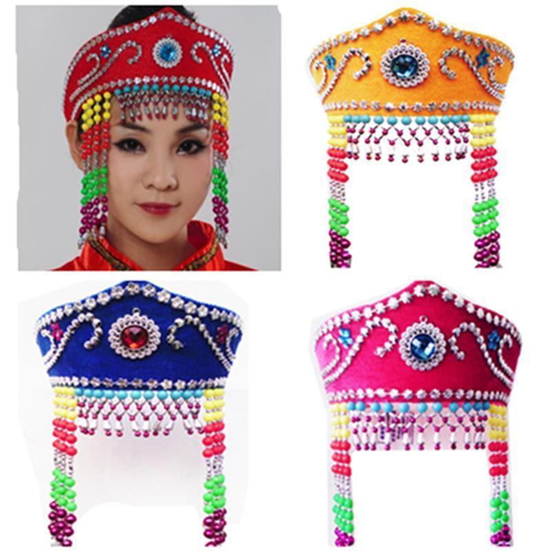 王母娘娘头饰蒙古族舞蹈舞台帽子还珠格格少数民族考级帽演出道具