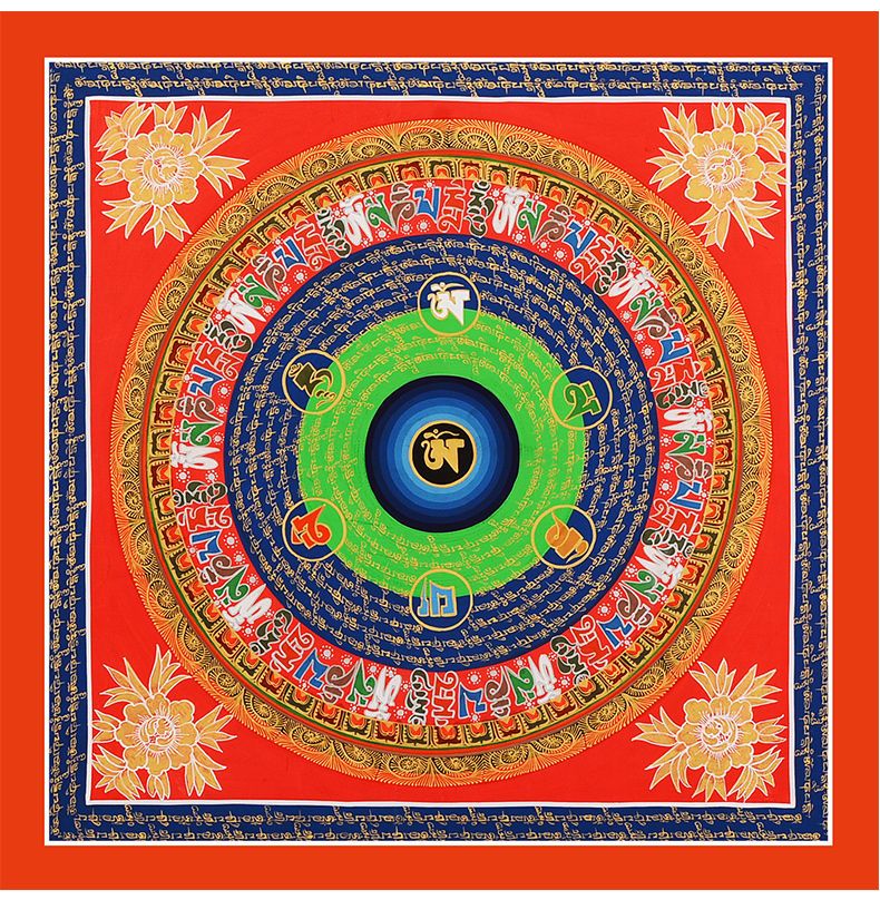 Masterpiece Hand-Painted Yamantaka Thangka detail 6