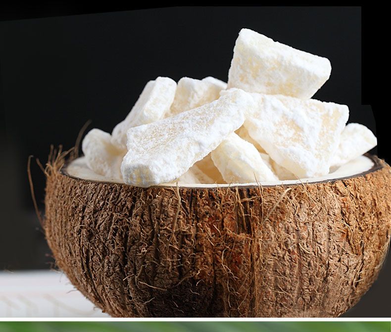 海南特产糖椰子角块香脆椰子片白椰子肉干椰子糖250g1500g
