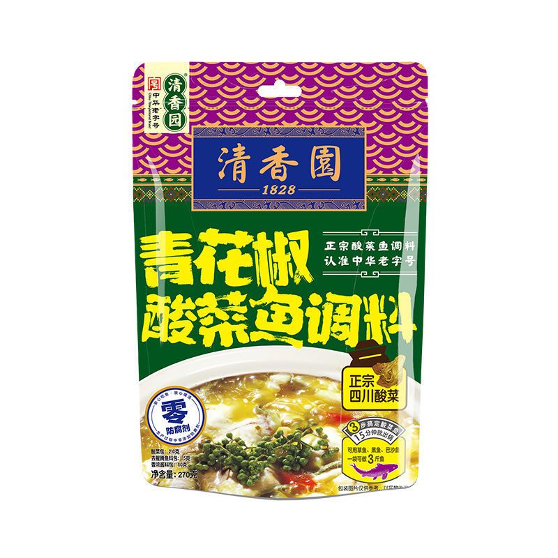 37848-清香园酸菜鱼调料270g三种口味-详情图