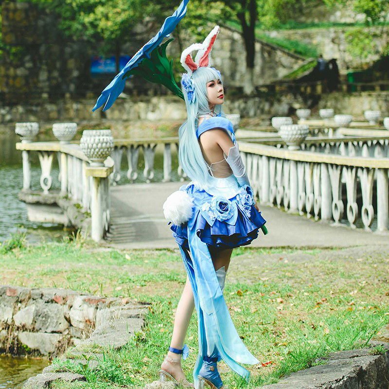 王者农药荣耀cos服公孙离花间舞cosplay衣服假发全套装兔女郎现货