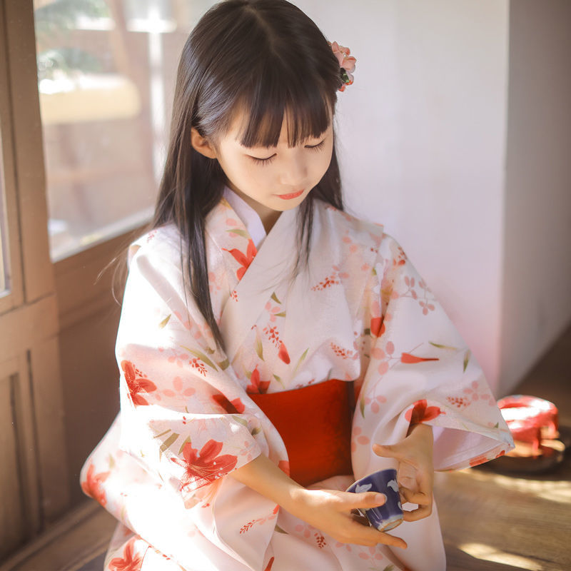日本儿童和服日式浴衣女童连衣裙演出服摄影道具服装