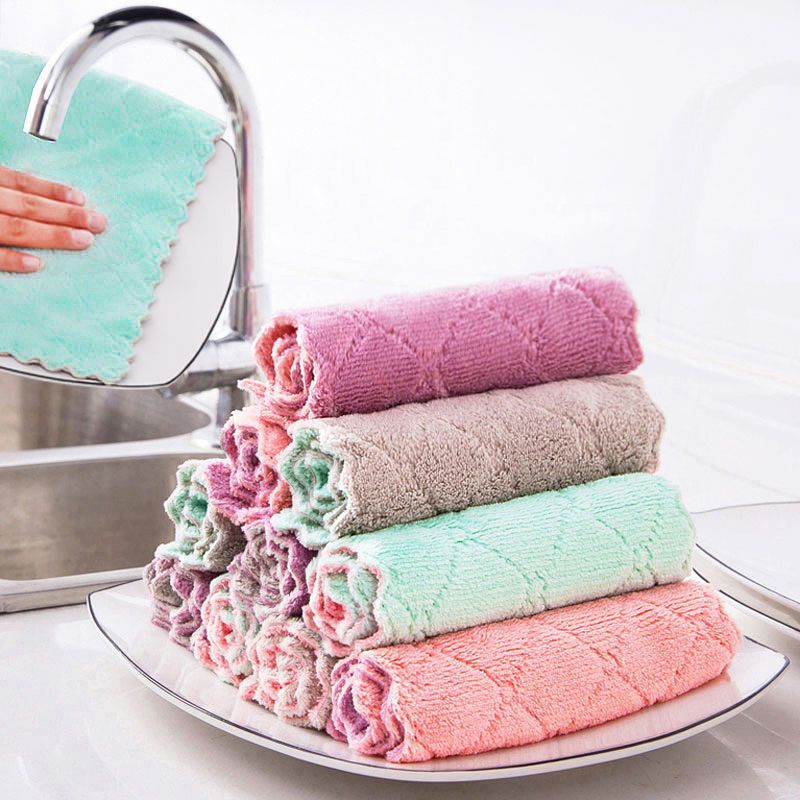 Xinjiang cotton dishcloth housework cleaning rag kitchen household absorbent non-stick oil dish towel lazy absorbent cloth