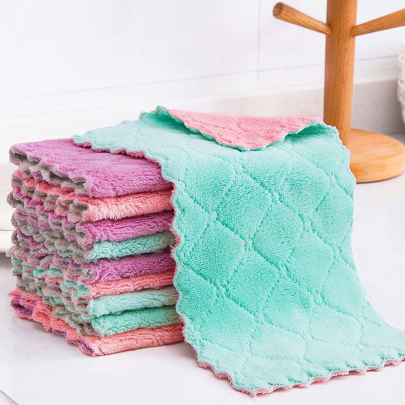Xinjiang cotton dishcloth housework cleaning rag kitchen household absorbent non-stick oil dish towel lazy absorbent cloth