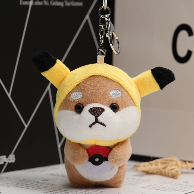 Creative and lovely Akita dog Chai Dog Plush pendant car key chain kirky dog lovers cartoon schoolbag pendant girl