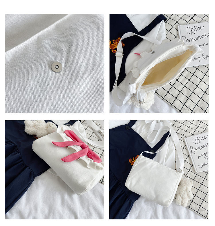 Borsa a tracolla piccola da donna 2020 New INS Canvas Student Versatile Girl Fresh Cartoon_voghion.com
