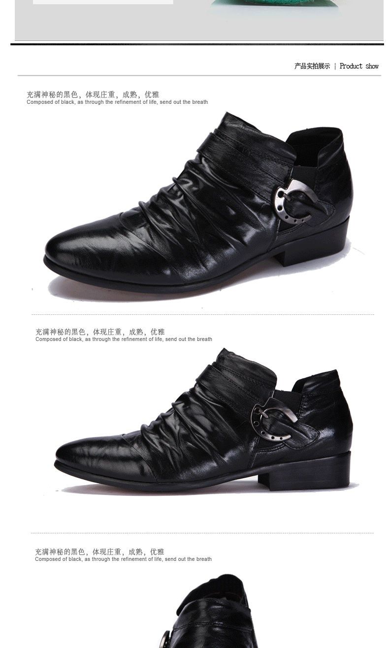 Neue Mode-Business Kleid Männer Echtes Leder Füße Abdeckung Koreanische Version Schnalle Friseur Schuhe Britischen Spitz_voghion.com