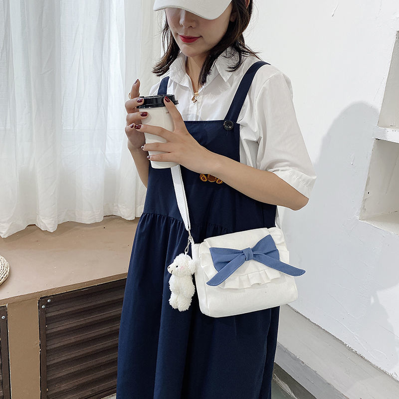 Borsa a tracolla piccola da donna 2020 New INS Canvas Student Versatile Girl Fresh Cartoon_voghion.com