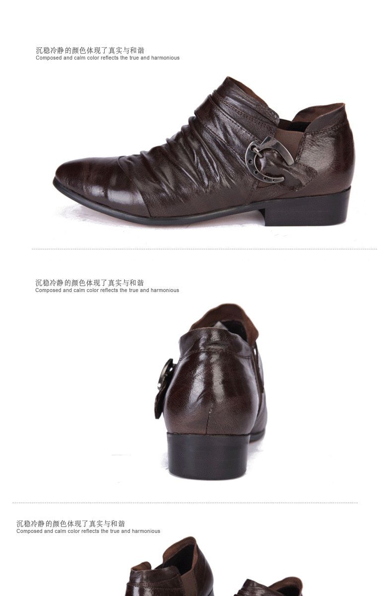 Neue Mode-Business Kleid Männer Echtes Leder Füße Abdeckung Koreanische Version Schnalle Friseur Schuhe Britischen Spitz_voghion.com