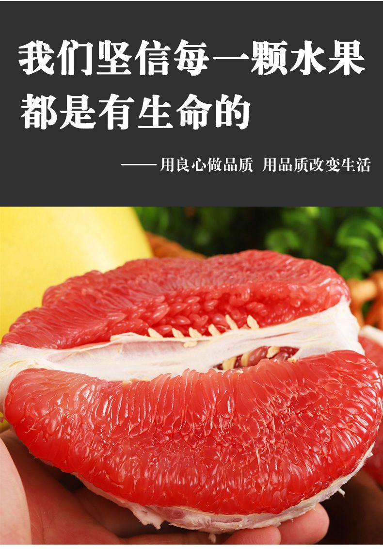 【精选】福建红心蜜柚红柚子平和红肉三红蜜柚白心柚新鲜水果