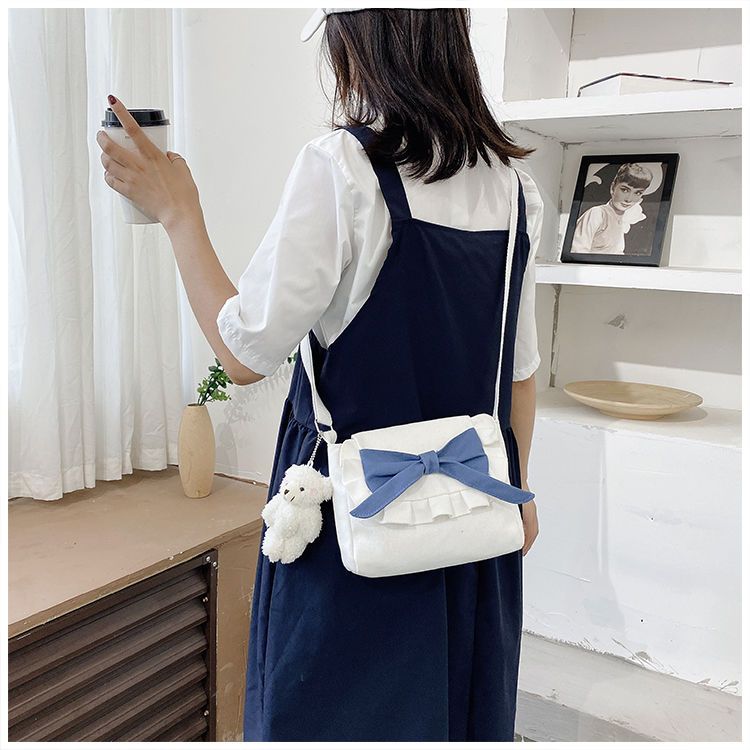 Borsa a tracolla piccola da donna 2020 New INS Canvas Student Versatile Girl Fresh Cartoon_voghion.com