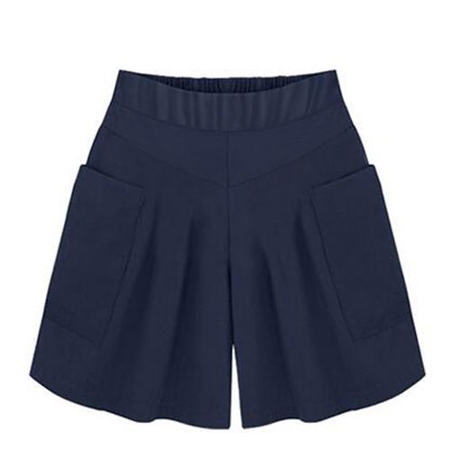 Casual shorts women summer 2020 new student pure cotton Korean White Elastic Waist Sports loose wide leg pants hot pants