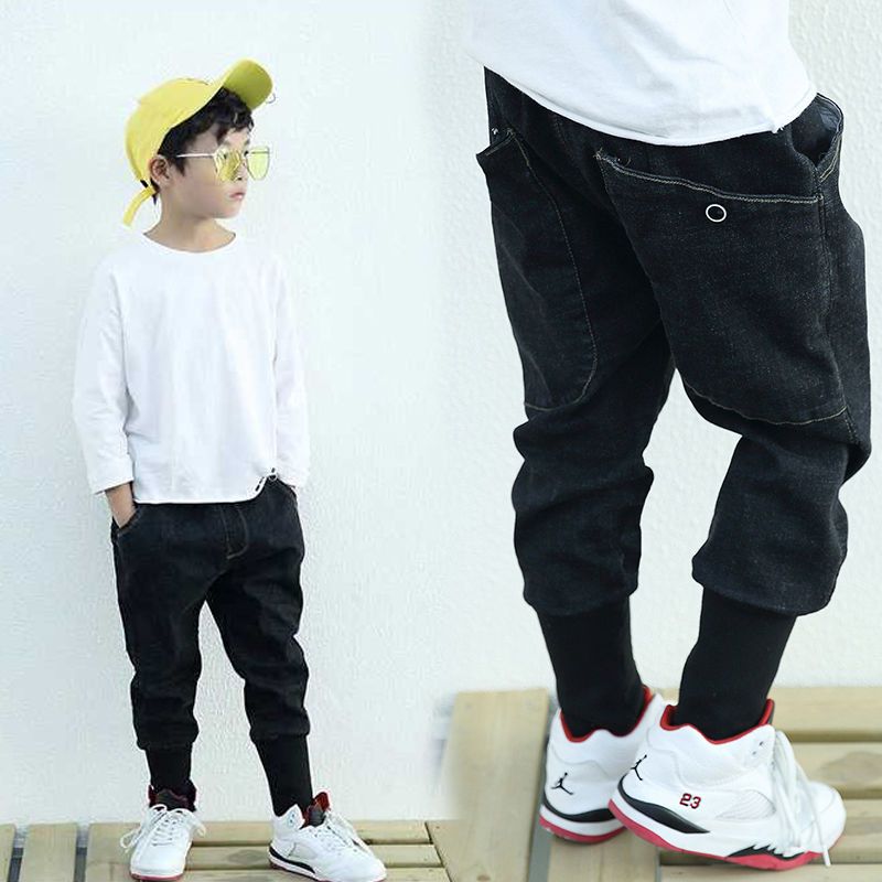 Children's wear boys' jeans 2020 new autumn wear Korean version of children's casual pants for children in winter