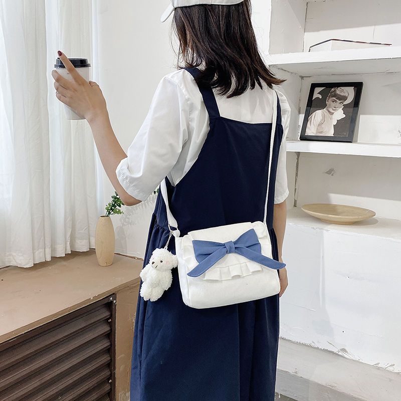 Borsa a tracolla piccola da donna 2020 New INS Canvas Student Versatile Girl Fresh Cartoon_voghion.com