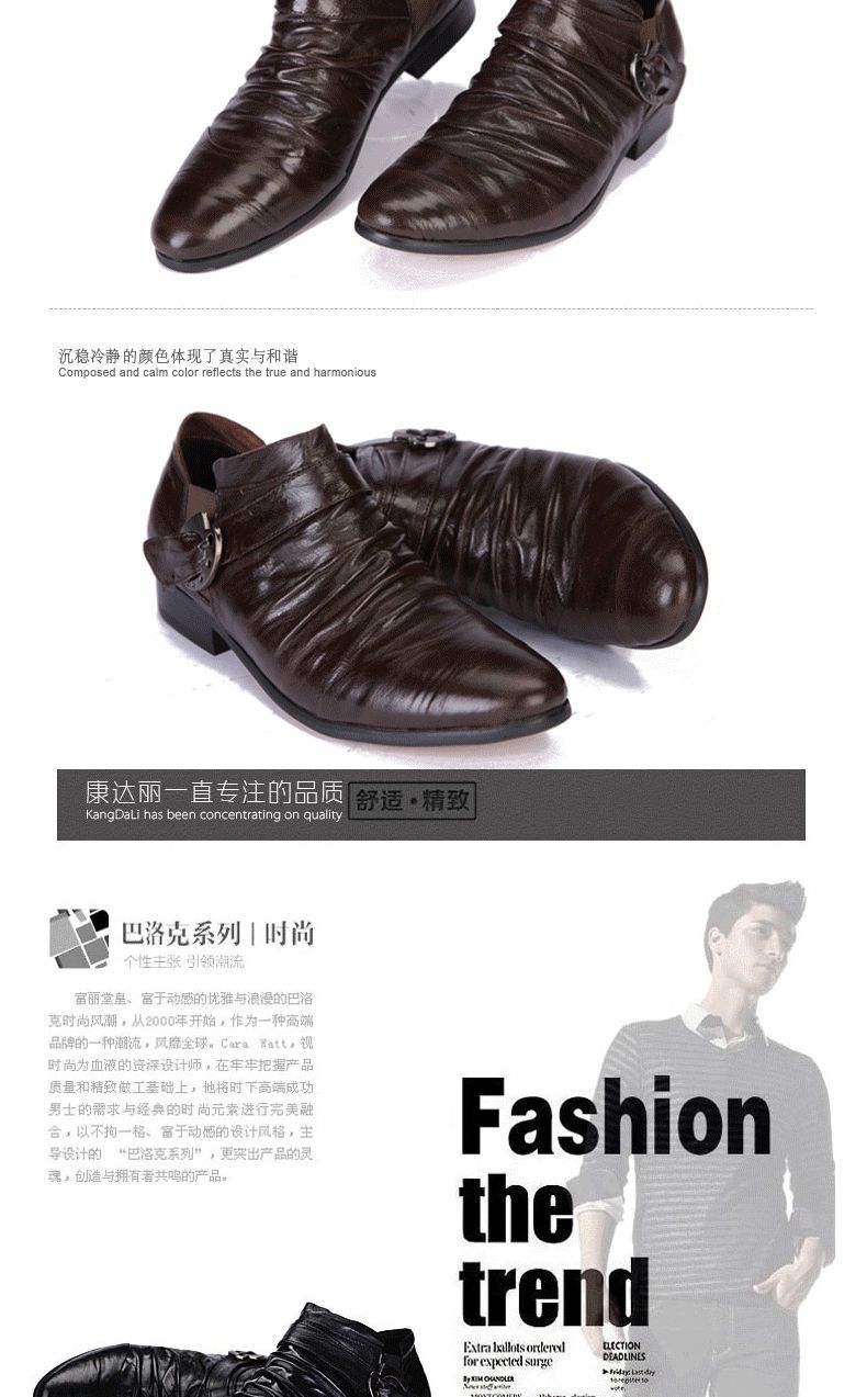 Neue Mode-Business Kleid Männer Echtes Leder Füße Abdeckung Koreanische Version Schnalle Friseur Schuhe Britischen Spitz_voghion.com