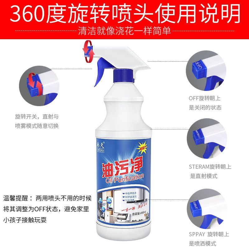 Range hood cleaning agent oil pollution net kitchen stove degreasing cleaner strong oil fume net degreasing artifact
