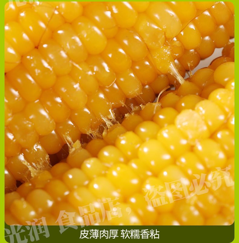 【一等现摘】东北黄糯玉米真空包装即食绿色甜糯玉米棒甜黏苞米