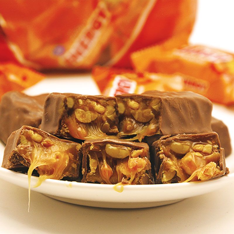 俄罗斯进口康吉花生夹心糖巧克力糖果批发网红零食年货500g包邮