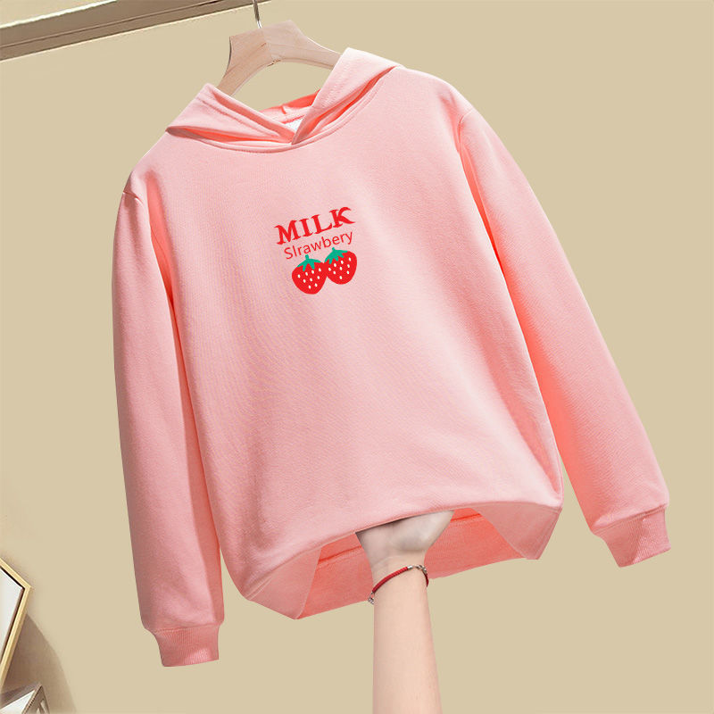 Cotton children's foreign style sweater spring and autumn children's wear big children's thin hooded long sleeve coat girl's coat bottom coat
