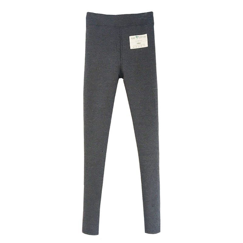 Korean new autumn and winter Plush high waist cotton bottomed pants