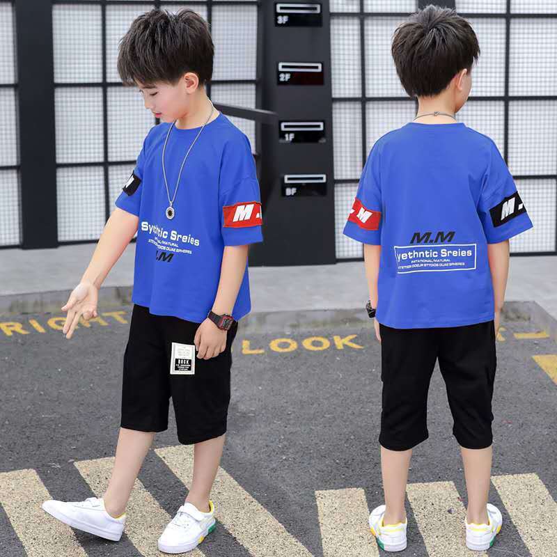 [pure cotton] boys' short sleeve suit of children's clothing