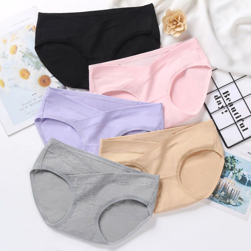 Maternity panties, thin, breathable, pure cotton, early pregnancy, second trimester, late pregnancy, low waist, belly support, large size pants