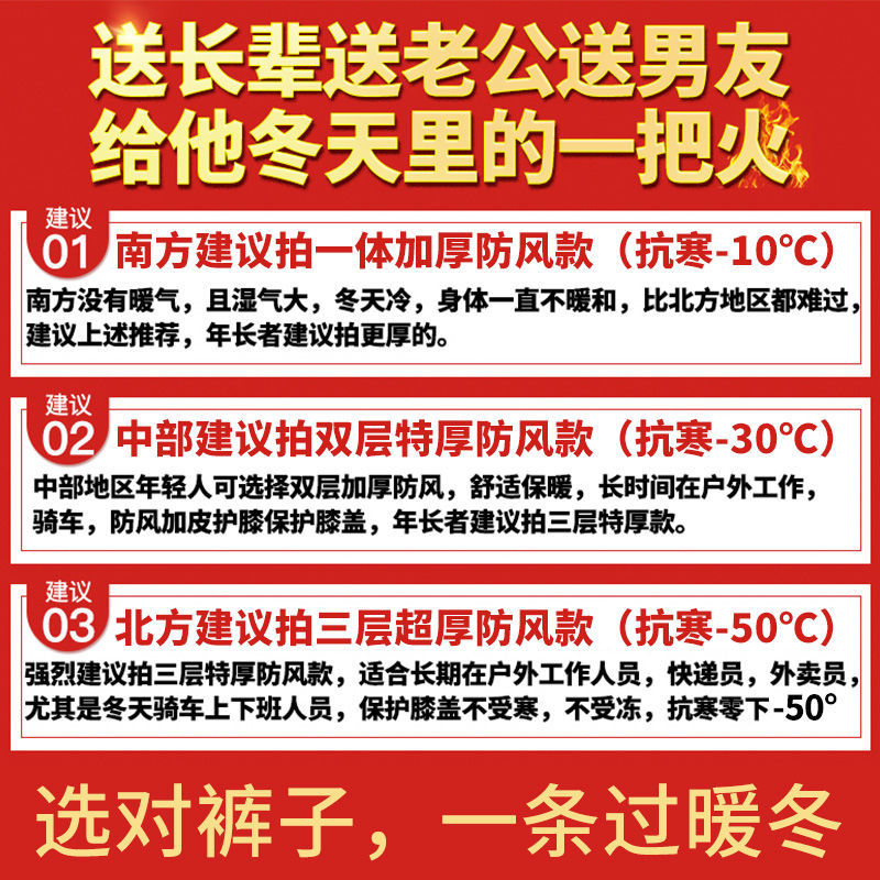 南极人羊羔绒棉裤男冬季加绒加厚保暖裤防风护膝东北特超厚打底裤