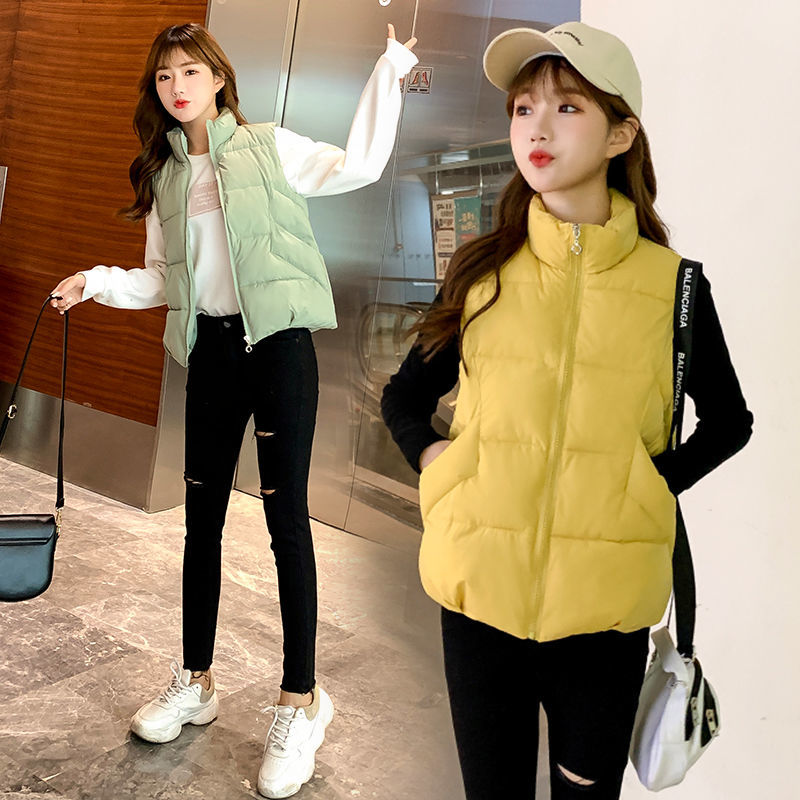 Vest female  new down cotton student Korean version large size vest jacket small foreign style winter outer wear tide