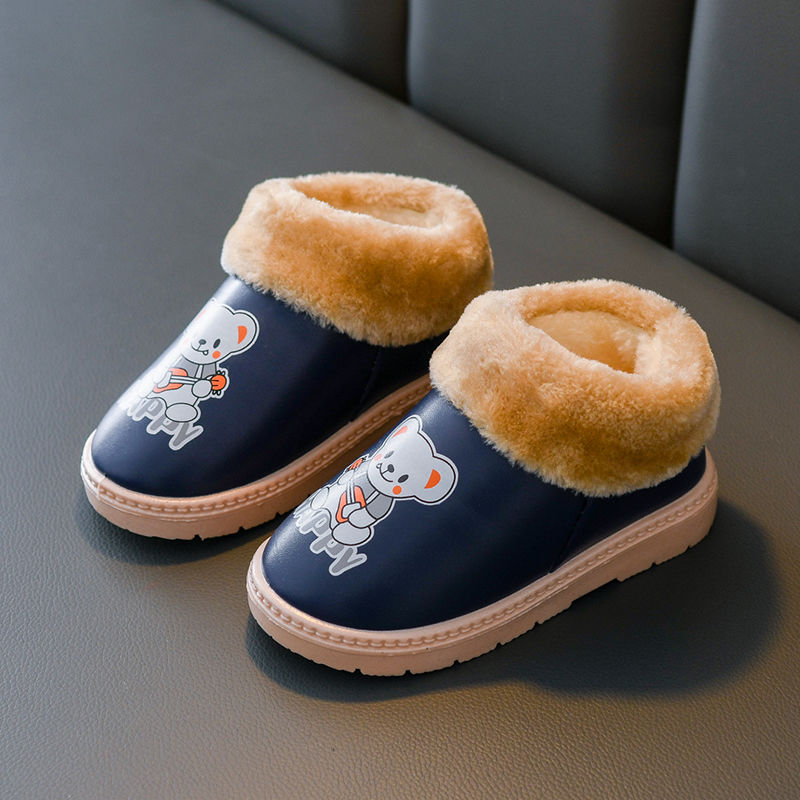 Children's cotton shoes winter boys' cotton shoes baby snow boots girls' shoes warm home cotton shoes waterproof