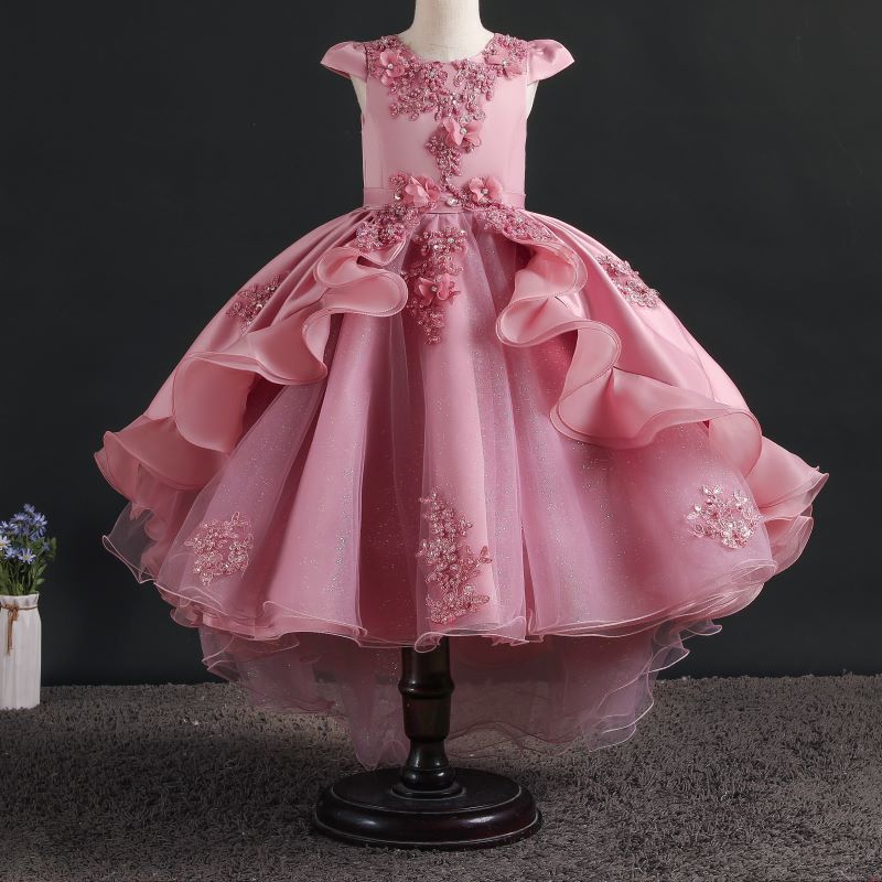 Girl's dress skirt length birthday host Flower Girl Dress tuxedo children's dress girl dress Princess