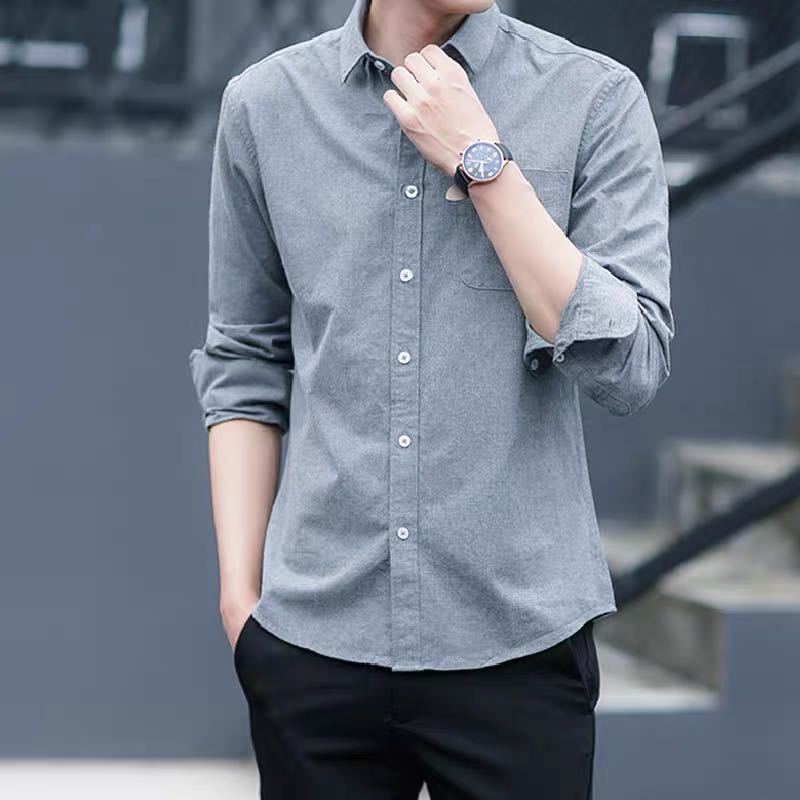 工地干活衣服男士短袖衬衫夏季韩版潮流外穿短袖休闲修身