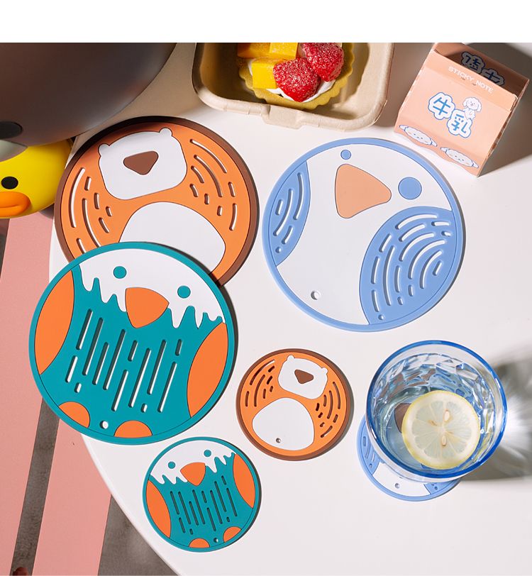 创意隔热垫防烫耐热家用碗垫可爱防水硅胶餐桌垫子菜盘垫锅垫杯垫