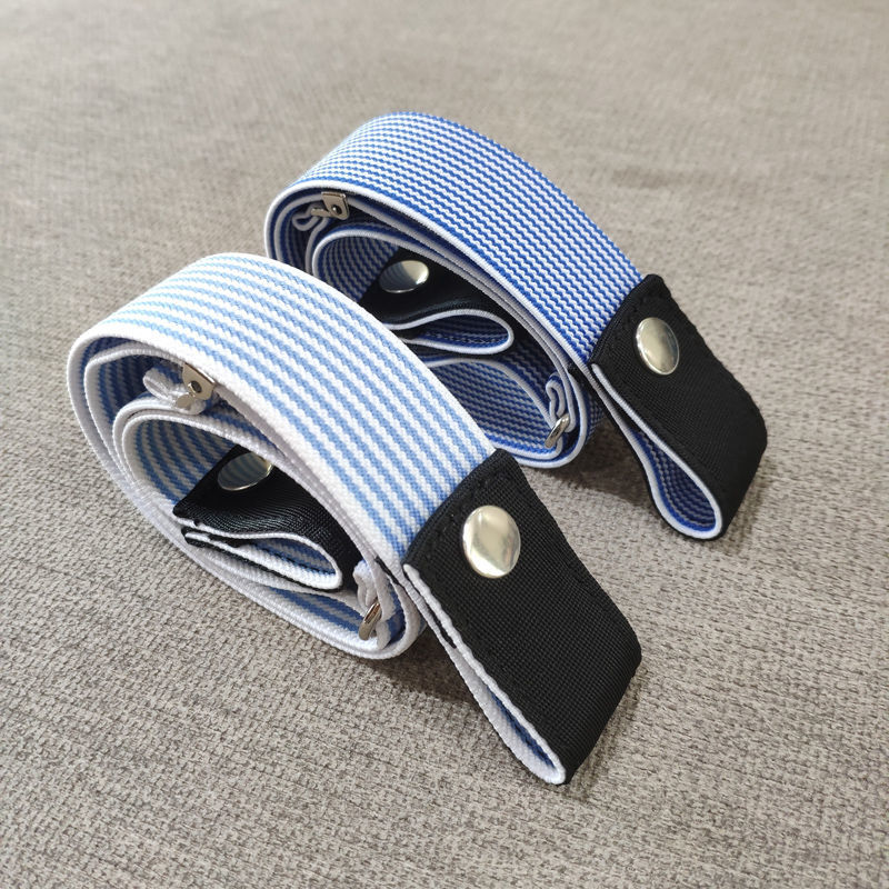 No metal head buckle lazy anti-allergic elastic belt female invisible seamless adjustable jeans simple belt male
