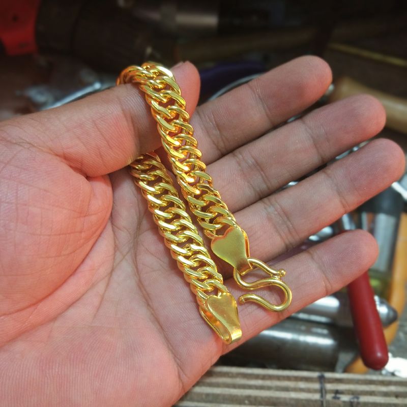 马鞭手链黄金999足金细款手链气质男士手链百搭24k金真金手链送礼