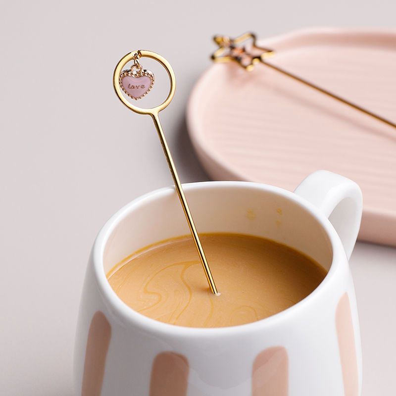 Stainless Steel Set European Style High-end Fruit Picks Mooncake Fork Creative Cute Coffee Dessert Spoon Household_voghion.com