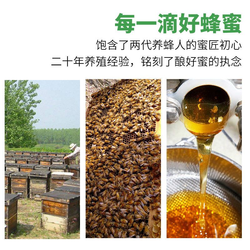 蜂蜜正宗纯正天然蜂巢蜜荆条蜜农家自产自销蜂巢蜜罐装假的不要钱