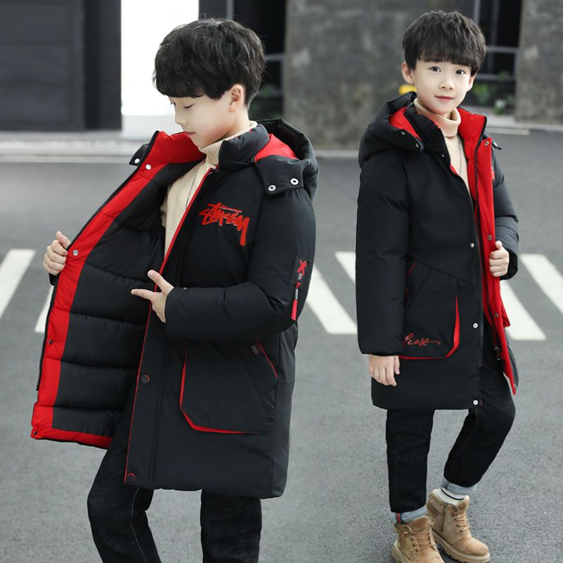男童棉衣冬装中大童2021新款儿童棉服加厚韩版中长款童装男孩外套