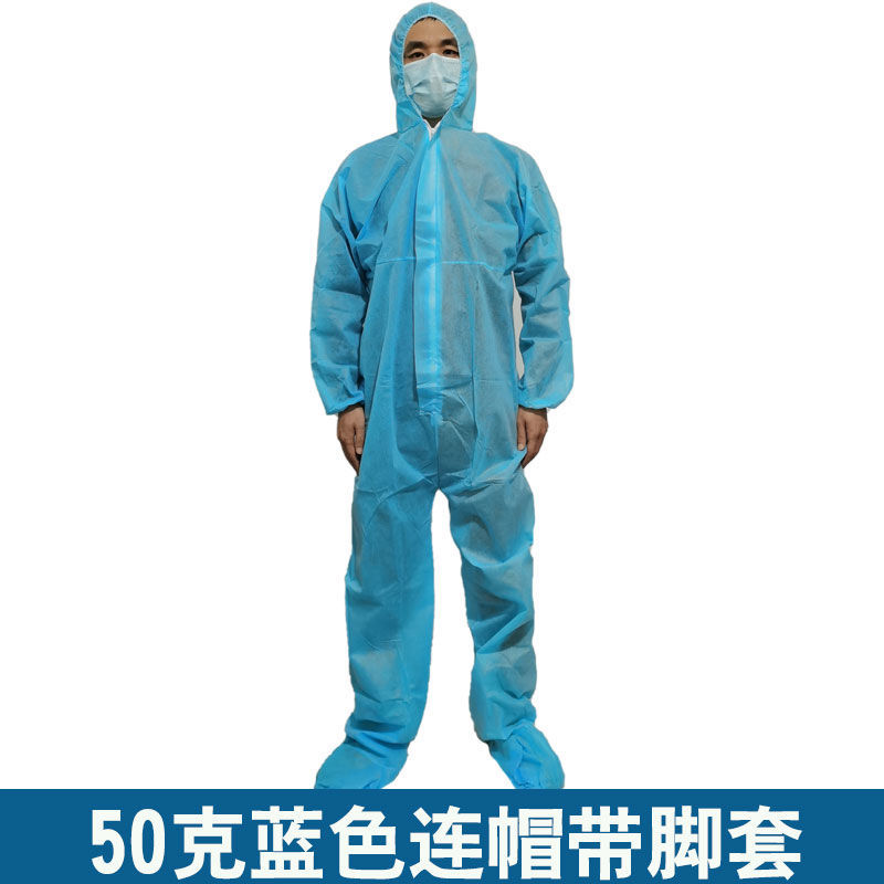 Disposable protective clothing nonwoven one piece hooded protective clothing plus size isolation clothing breeding spray painting work clothes