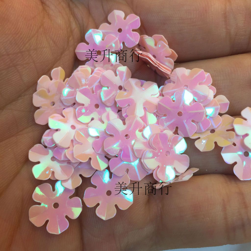 13mmmm梅花镭射片diy幼儿手工耳环亮片演出服装装饰小花朵亮片 虎窝拼