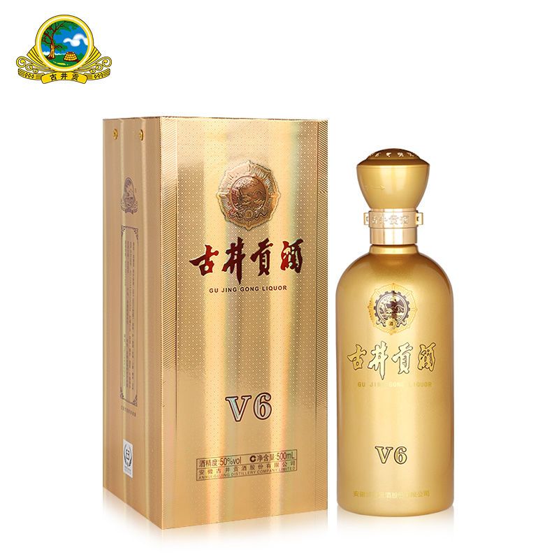 【酒厂自营】古井贡酒v6  50度500ml*1瓶 浓香型纯粮食白酒