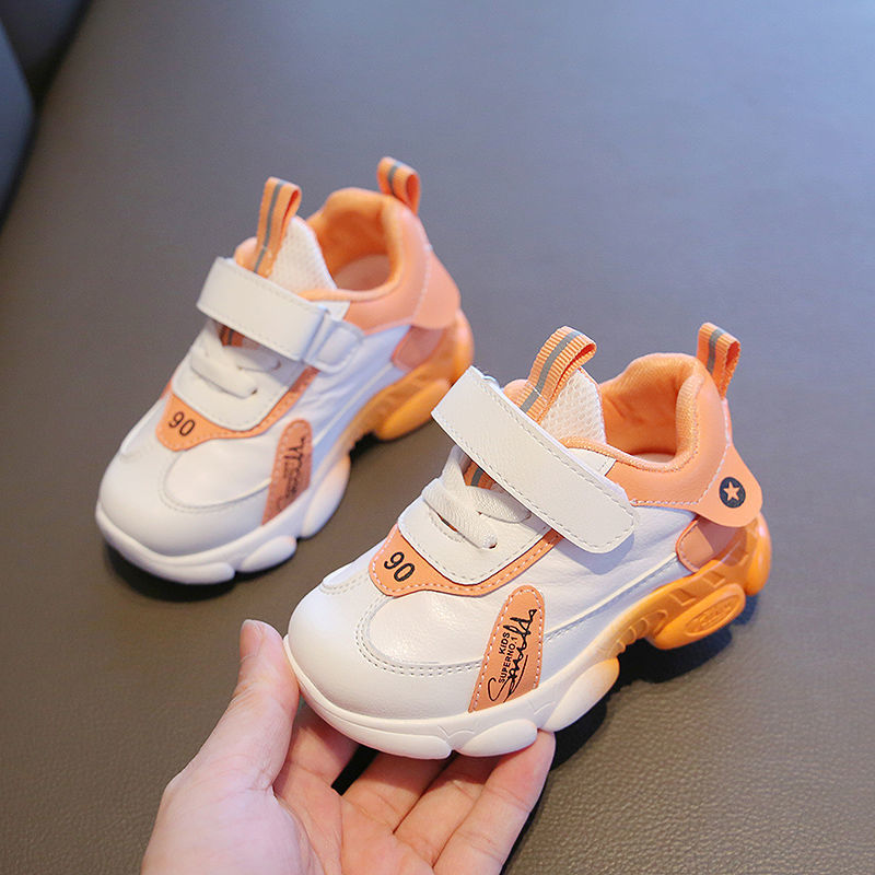 Children's baby shoes 2023 spring and autumn boys' white shoes soft bottom non-slip girls' sports shoes baby toddler shoes