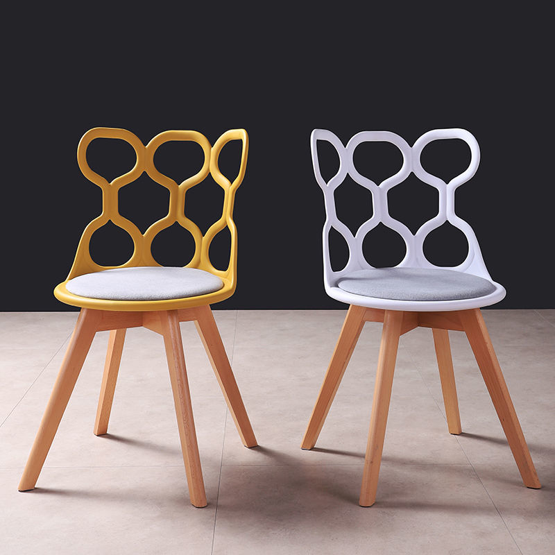 创意设计师椅子现代简约休闲实木餐椅洽谈桌椅会客区休息区接待椅