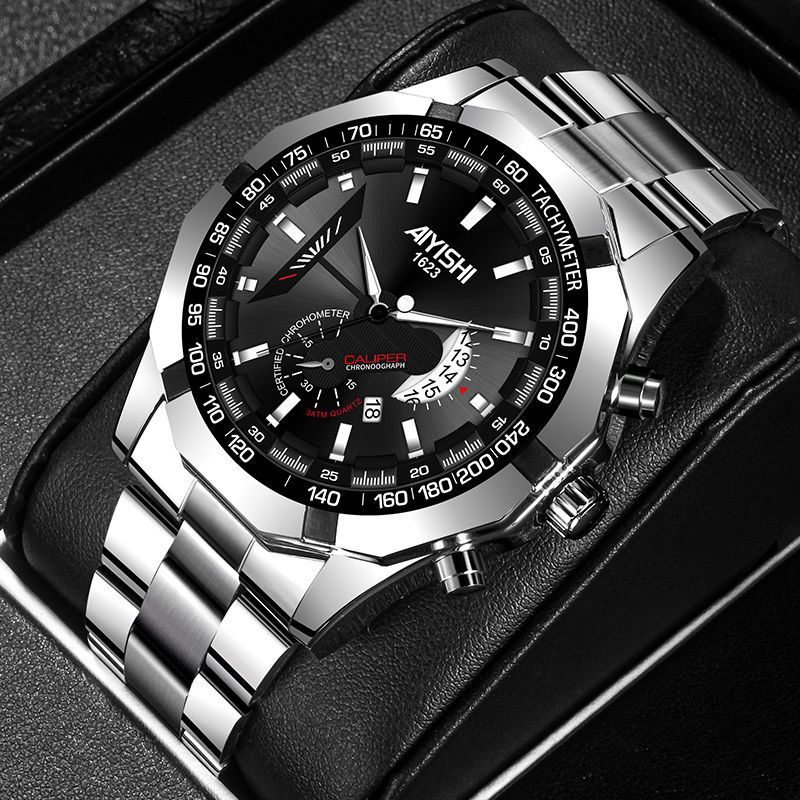 New Swiss genuine automatic movement men's watch men's business waterproof luminous calendar non mechanical hollow Watch