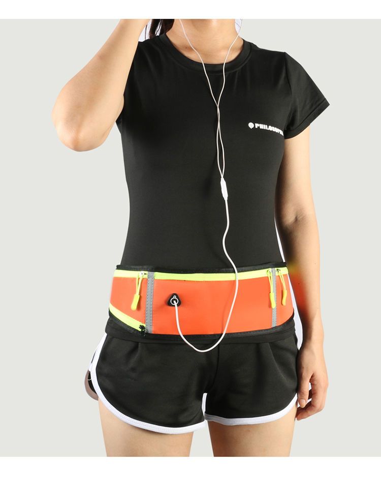 新款运动腰包女多功能跑步健身隐形防盗防水小水壶包小腰带腰包男