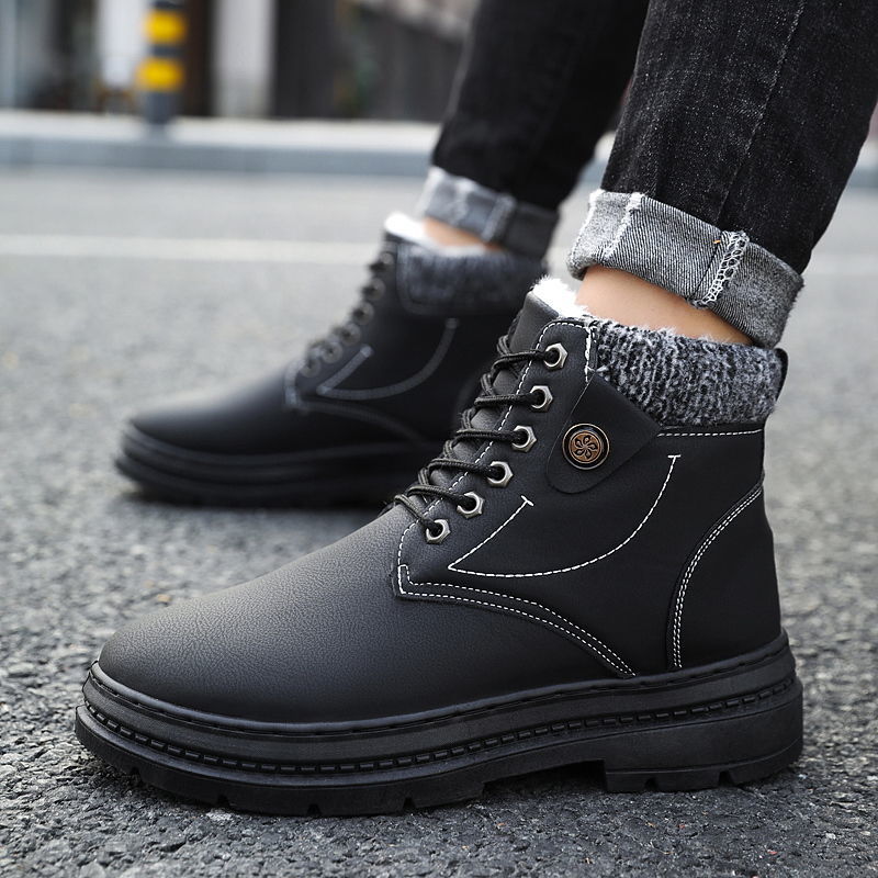 Winterschneeplüsch und dicke Isolierung, lässige kurze Stiefel für Herren von Martin, wasserdicht, hoch oben,_voghion.com
