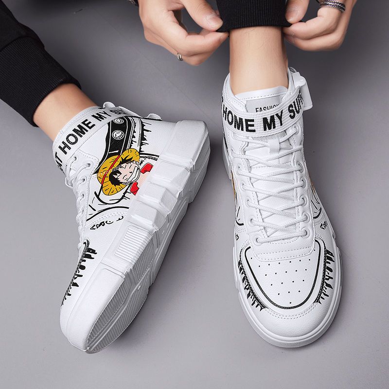 Spring and autumn shoes for boys 8 children 9 high top 12 boys 10 student sports board shoes for girls small white shoes