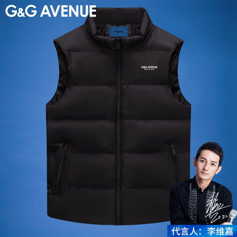 g&g avenue男士棉马甲男外套冬季秋季帅气休闲男款秋冬保暖马夹