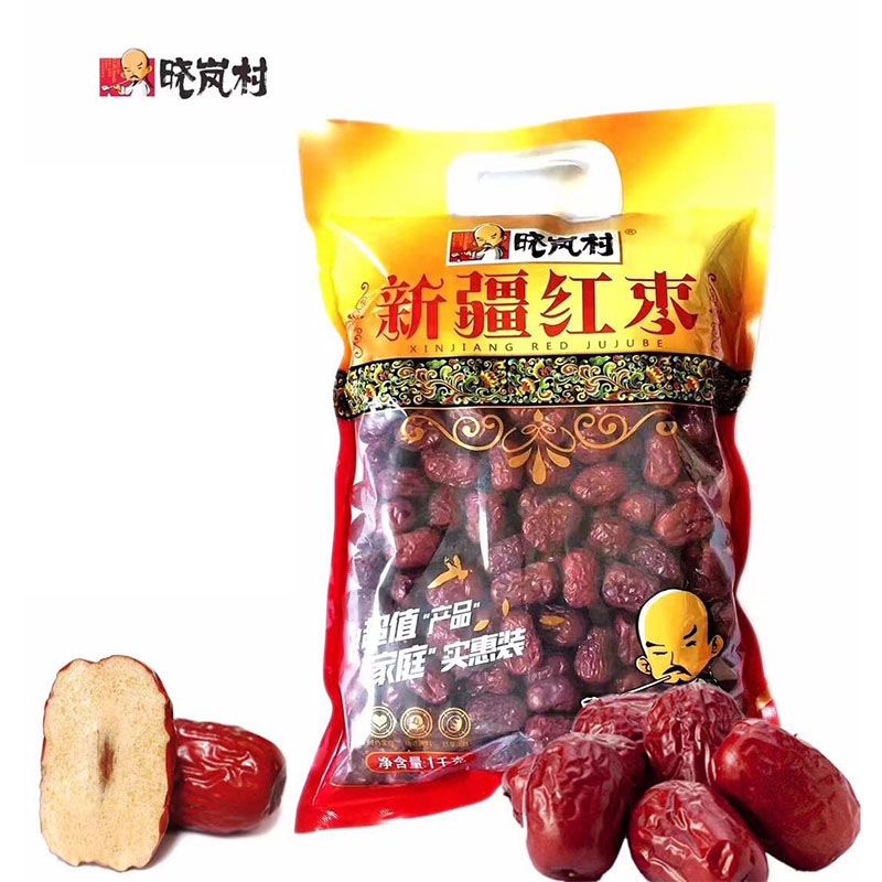 晓岚村新疆红枣金沙秋枣1kg阿拉尔红枣干吃煲汤煮粥泡茶新货包邮